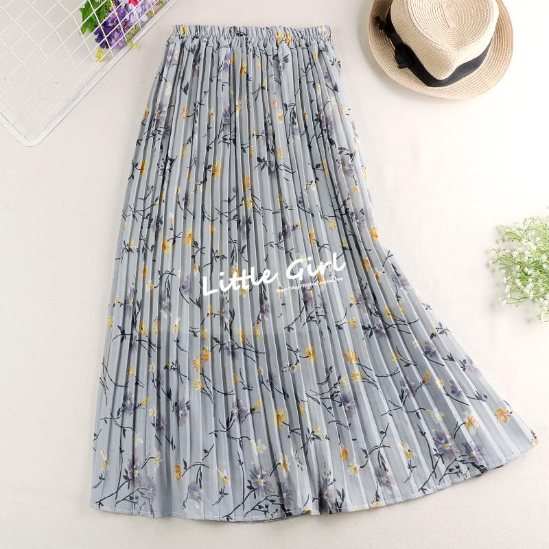 Spring Autumn Women Was Thin High-Eaist Floral Ciffon A-Line Pleated Skirt Fashion Casual Elastic Waist Single Size Women Skirt, 275-880823
Spring Autumn Women Was Thin High-Eaist Floral Ciffon A-Line Pleated Skirt Fashion Casual Elastic Waist Single Size Women Skirt, 275-880823