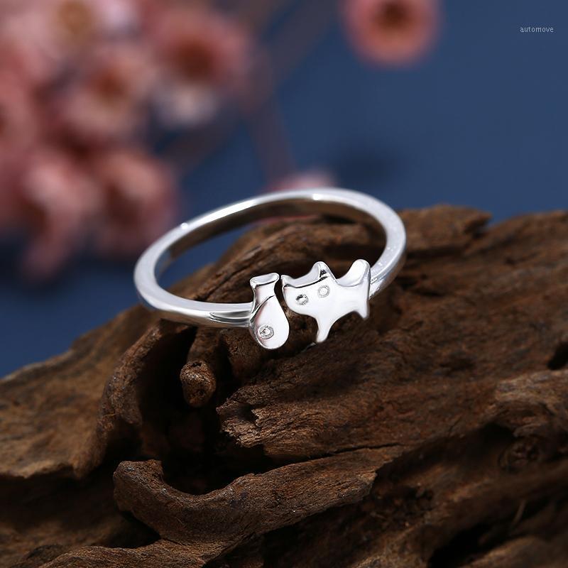 925 Sterling Silver Rings for Women Men Cat and fish Adjustable Open Ring Engagement Wedding Rings Gift Jewelry1
925 Sterling Silver Rings for Women Men Cat and fish Adjustable Open Ring Engagement Wedding Rings Gift Jewelry1