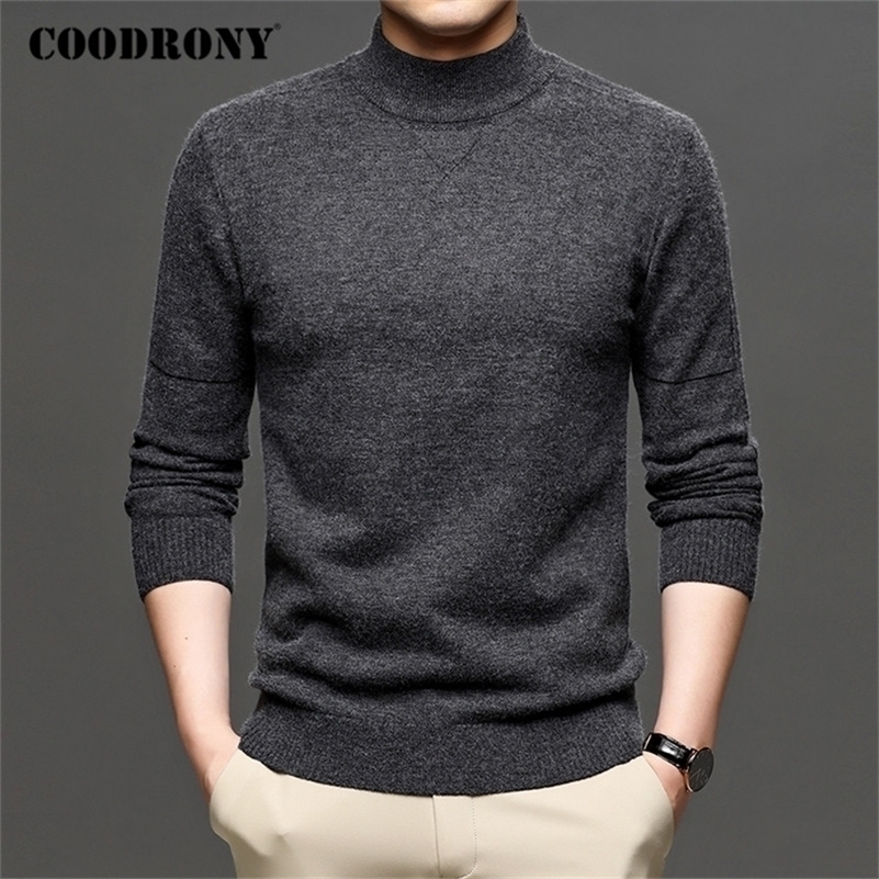 COODRONY Brand Turtleneck Sweater Men Clothing Autumn Winter Thick Warm Jumper Sweaters Pure Color Knitwear Pullover Men C1190 201221, Gray
COODRONY Brand Turtleneck Sweater Men Clothing Autumn Winter Thick Warm Jumper Sweaters Pure Color Knitwear Pullover Men C1190 201221, Gray