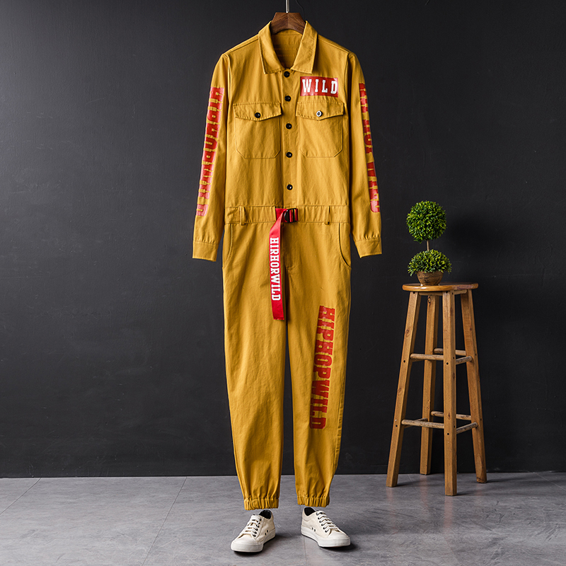 2021 New Letter of Printing Coveralls Cargo Men' Multi-pockets Vintage Male Overalls Hip Hop Streetwear Seatbelt Yt80246 SQ36, Red
2021 New Letter of Printing Coveralls Cargo Men' Multi-pockets Vintage Male Overalls Hip Hop Streetwear Seatbelt Yt80246 SQ36, Red