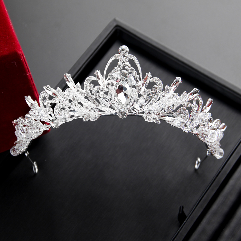 

Luxurious Baroque Shiny Crystal Princess Tiara and Crown Elegant Sparkly Rhinestone Bridal Wedding Headband Girls Party Jewelry