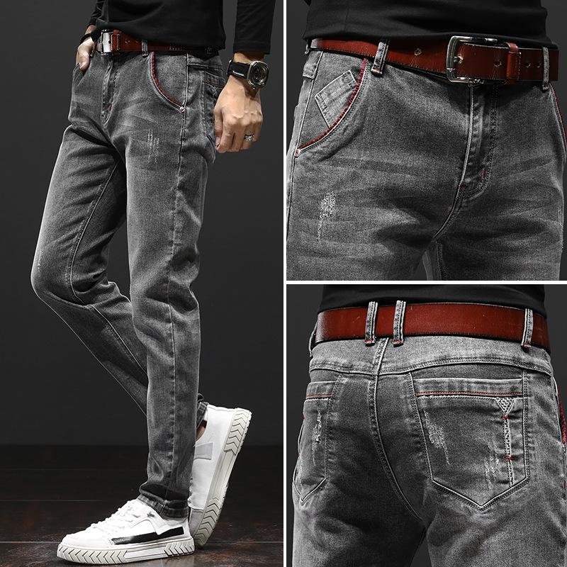 2020 new men's jeans stretch slim feet pants trend youth jeans casual pants, Brown
2020 new men's jeans stretch slim feet pants trend youth jeans casual pants, Brown