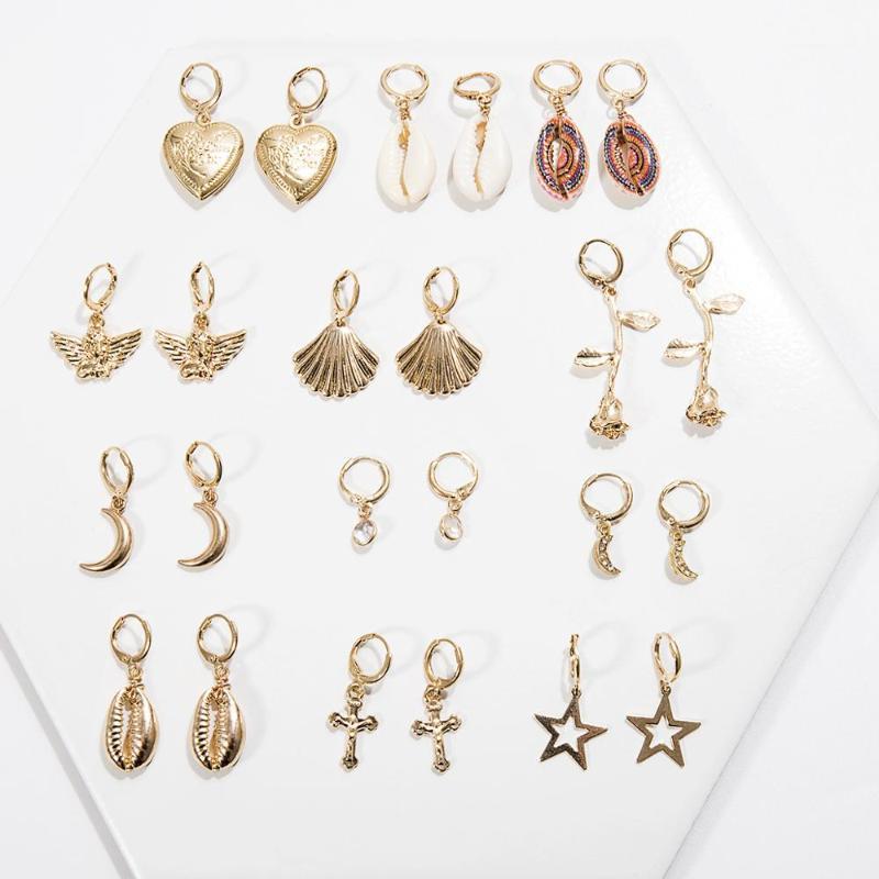 2020 New Cute Simple Seashell Rose Floral Moon Love Heart Cross Drop Dangle Earrings for Women Gold Silver Color Small Earrings1
2020 New Cute Simple Seashell Rose Floral Moon Love Heart Cross Drop Dangle Earrings for Women Gold Silver Color Small Earrings1