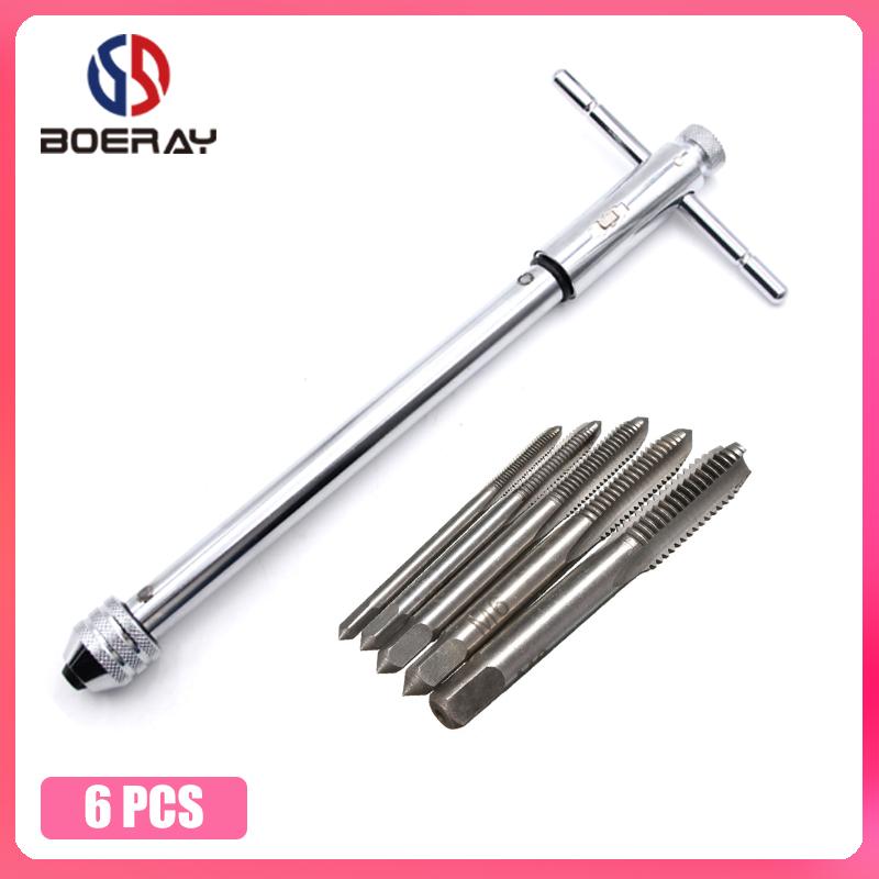 Adjustable Ratchet Wheel Hand Tap Wrench Holder Reversible Bothway and 5PCS M3-M8 Metric Tread Tap Manual Tapping Accessories
Adjustable Ratchet Wheel Hand Tap Wrench Holder Reversible Bothway and 5PCS M3-M8 Metric Tread Tap Manual Tapping Accessories