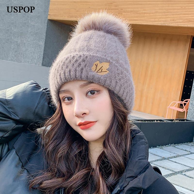USPOP New Winter Hats Women hair Beanies Thick Warm Velvet Knitted Hats Skullies Embroidery POMPOM, White
USPOP New Winter Hats Women hair Beanies Thick Warm Velvet Knitted Hats Skullies Embroidery POMPOM, White