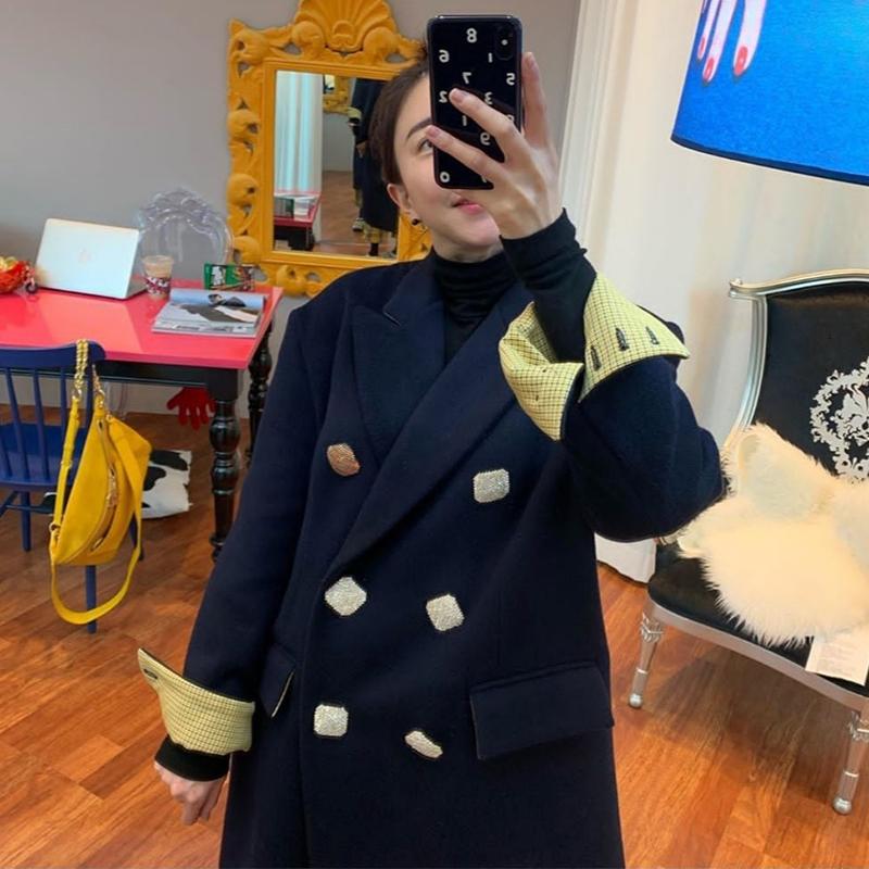 SuperAen Autumn and Winter Fashion Solid Notched Double Breasted Straight Full Loose Split Trench Coat for Women, Picture color
SuperAen Autumn and Winter Fashion Solid Notched Double Breasted Straight Full Loose Split Trench Coat for Women, Picture color