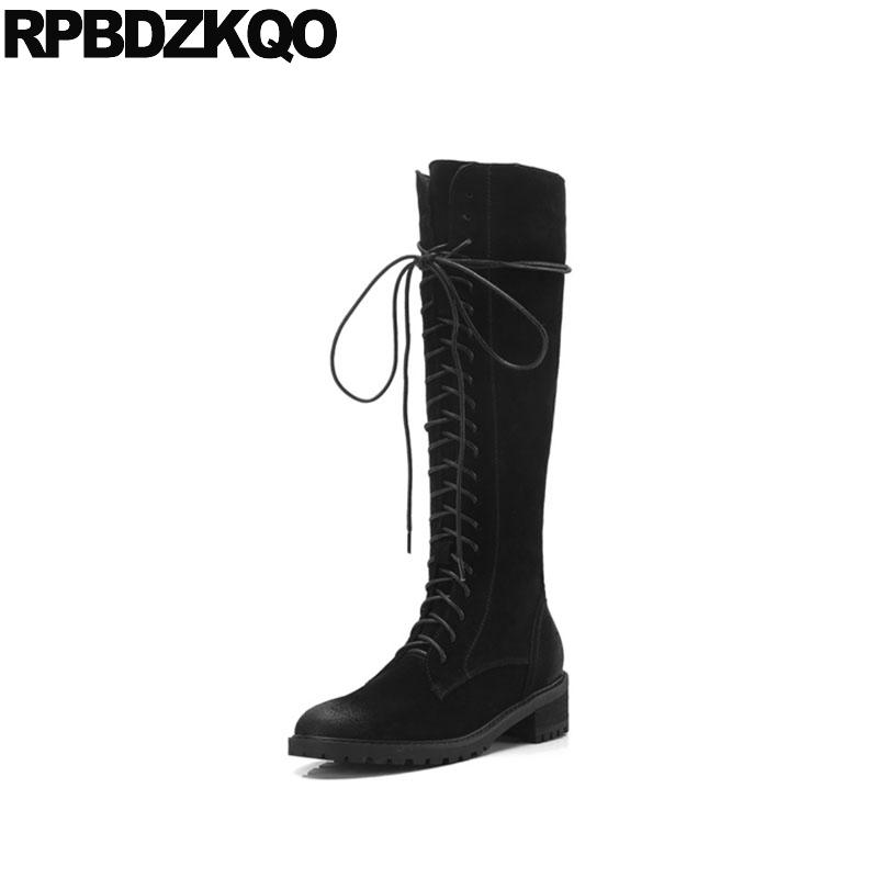 Genuine Leather Suede Chunky Luxury Fall Big Size Lace Up Knee High Shoes 2020 Fashion Round Toe 41 Brand Women Winter Boots, Black
Genuine Leather Suede Chunky Luxury Fall Big Size Lace Up Knee High Shoes 2020 Fashion Round Toe 41 Brand Women Winter Boots, Black