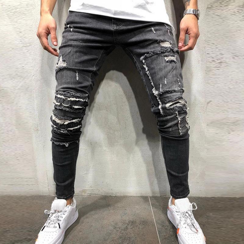 Man Gray Ripped Jeans Fashion Slim Fit Destroyed Frayed Denim Pants Men Casual Skinny Stretch Distressed Jeans Vaqueros Hombre
Man Gray Ripped Jeans Fashion Slim Fit Destroyed Frayed Denim Pants Men Casual Skinny Stretch Distressed Jeans Vaqueros Hombre