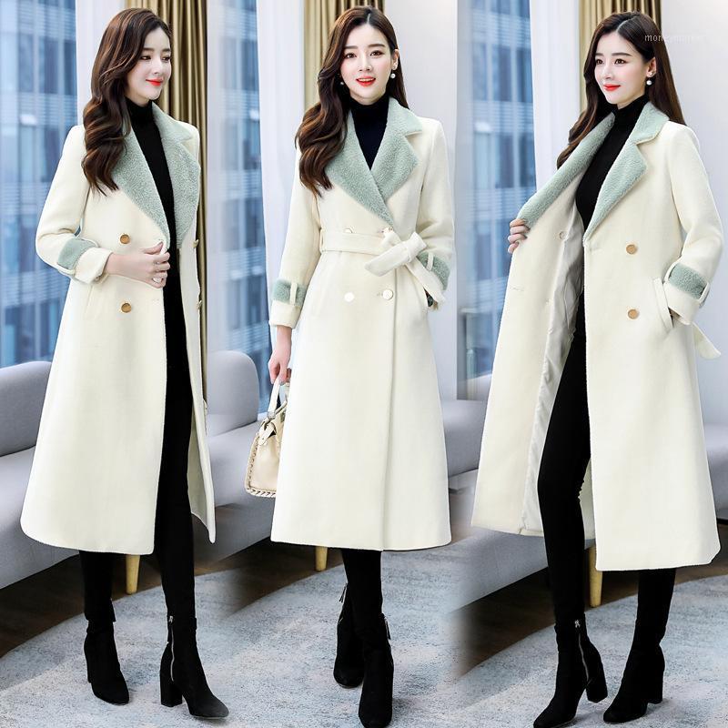 Woolen coat women' middle long autumn and winter 2021 new Korean style double breasted thin over the knee woolen coat1, Black
Woolen coat women' middle long autumn and winter 2021 new Korean style double breasted thin over the knee woolen coat1, Black
