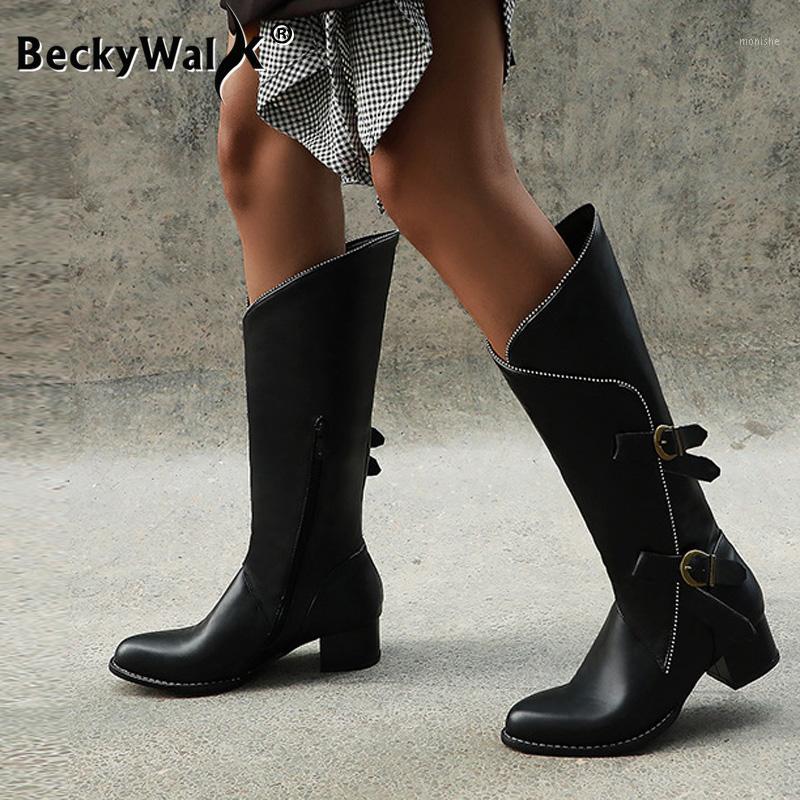 Winter Fashion Knee High Boots Motorcycle Boots Women Warm Belt Design Shoes Women Mid Heels Ladies Long Botas WSH34601, Black
Winter Fashion Knee High Boots Motorcycle Boots Women Warm Belt Design Shoes Women Mid Heels Ladies Long Botas WSH34601, Black