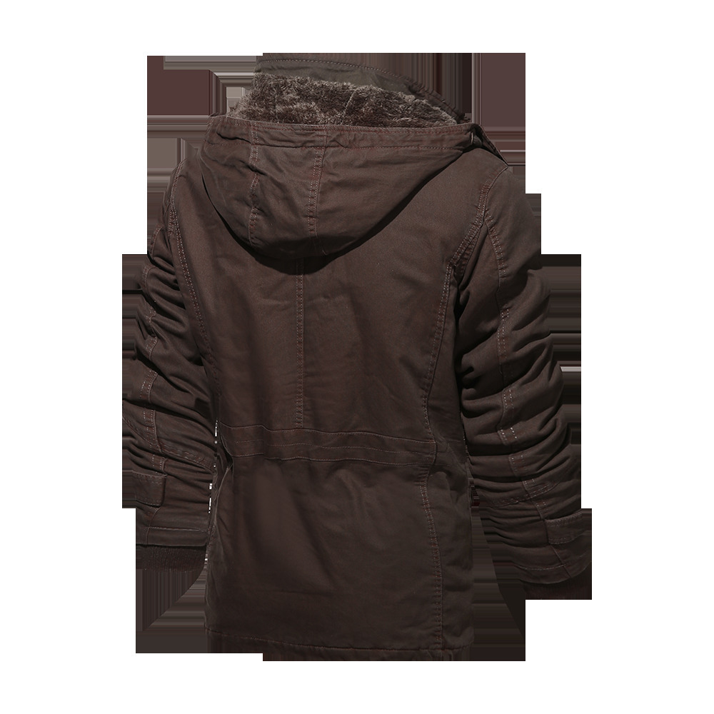 Men Vintage Pure Cotton Jacket Military Coat Fashion Mens Winter Thicken Warm Parkas Casual Outdoor Cotton Padded Outerwear 201128