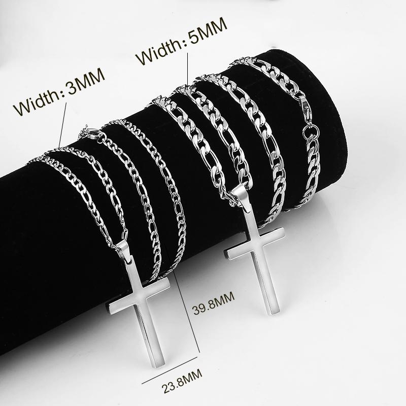 European and American Hip hop Cross pendant Necklace For Mens Women Silver color stainless steel Necklaces Simple Custom Jewelry
European and American Hip hop Cross pendant Necklace For Mens Women Silver color stainless steel Necklaces Simple Custom Jewelry