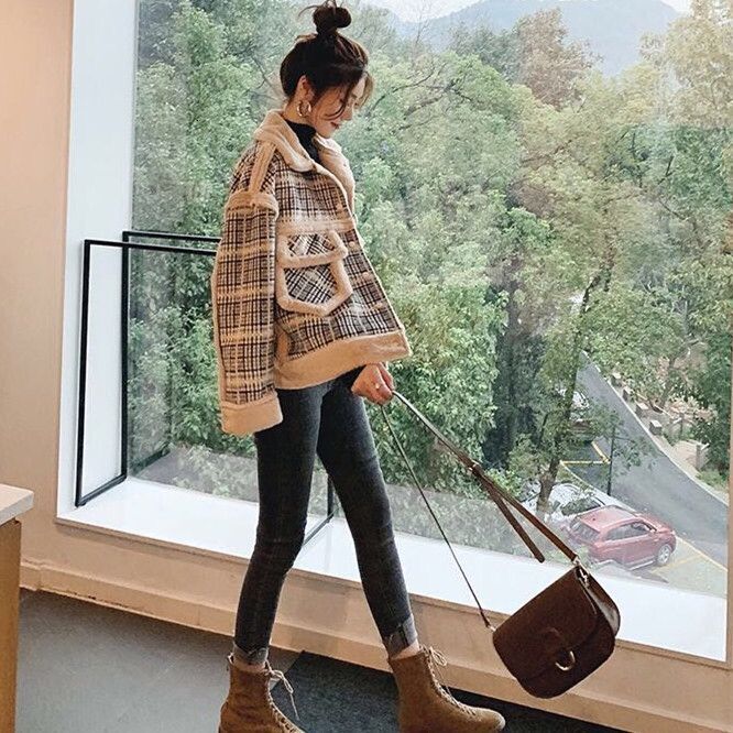 2021 Style Vintage Short Women's Plaid Autumn and Winter New Wool Plus Velvet Quilted Lapel Jacket XHM3, Pink
2021 Style Vintage Short Women's Plaid Autumn and Winter New Wool Plus Velvet Quilted Lapel Jacket XHM3, Pink