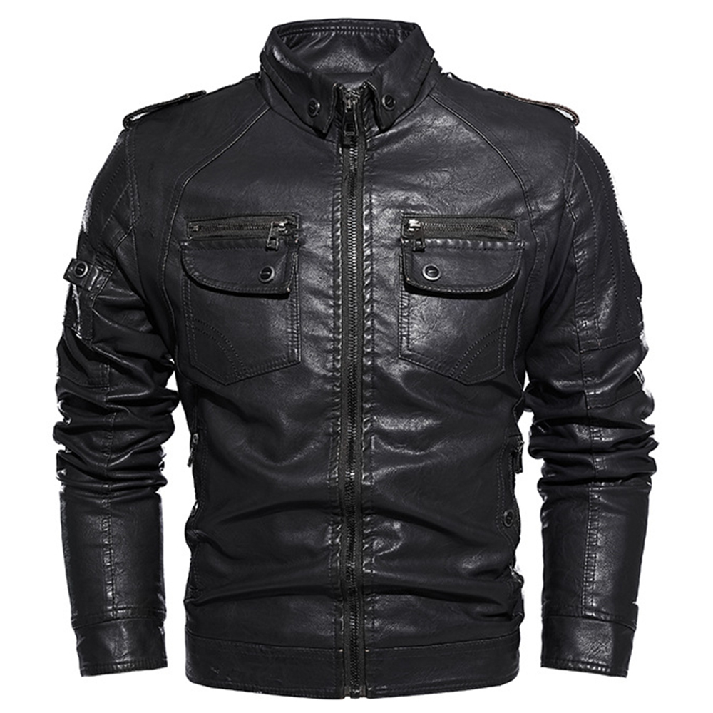 Autumn Winter Leather Jacket Men Leather Bomber Jacket Motorcycle Coat Man Vintage Jacket Fur Lined Warm Outwear Coat Plus Size 201127