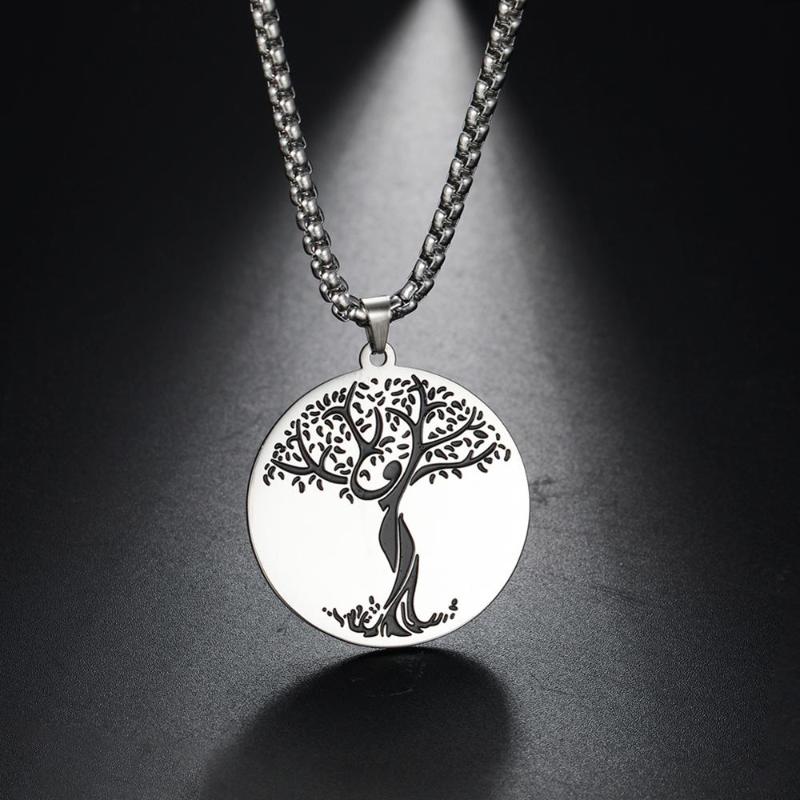 My Shape Tree of Life Men Necklace Stainless Steel Box Chain Round Pendant Jewish Jewelry Choker Silver Color Statement Gift
My Shape Tree of Life Men Necklace Stainless Steel Box Chain Round Pendant Jewish Jewelry Choker Silver Color Statement Gift
