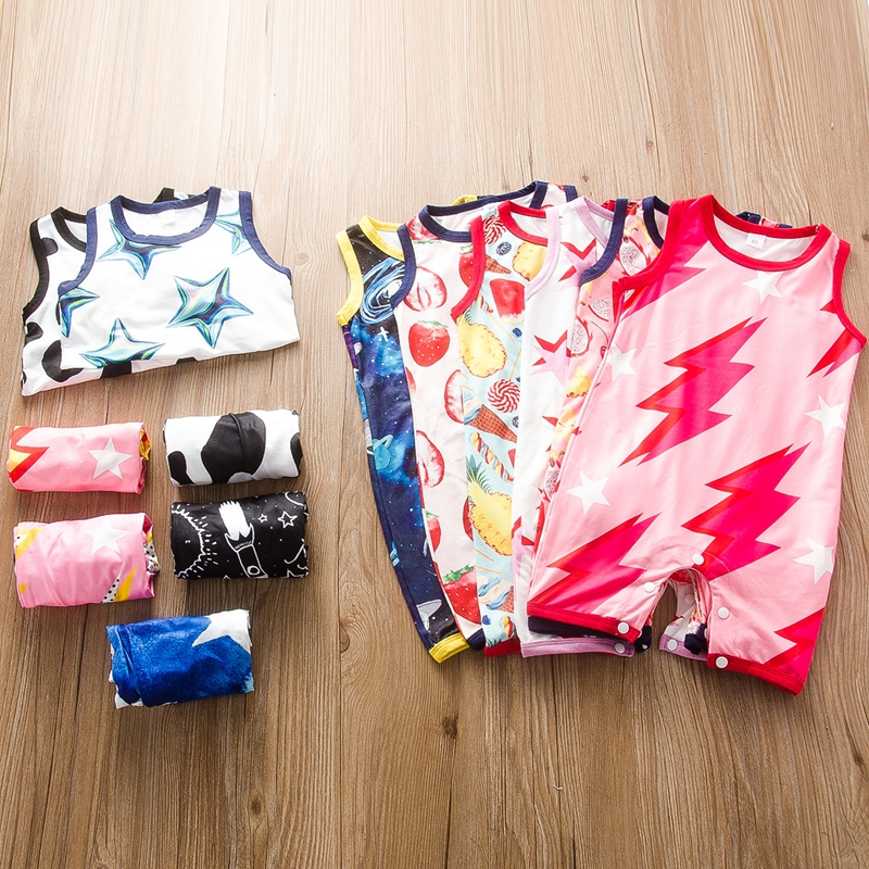 Baby Clothes Printed Infant Boy Rompers Sleeveless Newborn Girl Jumpsuits Summer Baby Climb Clothing 10 Designs DW6413, Send randomly 
Baby Clothes Printed Infant Boy Rompers Sleeveless Newborn Girl Jumpsuits Summer Baby Climb Clothing 10 Designs DW6413, Send randomly