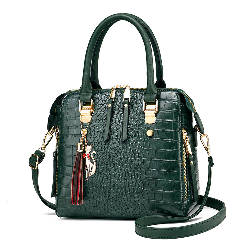 Fashion Crocodile Pattern Handbag Bags For Women 2020 PU Leather Tassel Shoulder Luxury Designer Handle Bag Lady Purse sac Q1110, Black
Fashion Crocodile Pattern Handbag Bags For Women 2020 PU Leather Tassel Shoulder Luxury Designer Handle Bag Lady Purse sac Q1110, Black