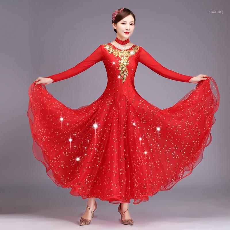 Women Standard Ballroom Dance Dresses Adult 2019 New Design Long Sleeve Sparkling Ballroom Competition Dancing Dress1, Red
Women Standard Ballroom Dance Dresses Adult 2019 New Design Long Sleeve Sparkling Ballroom Competition Dancing Dress1, Red