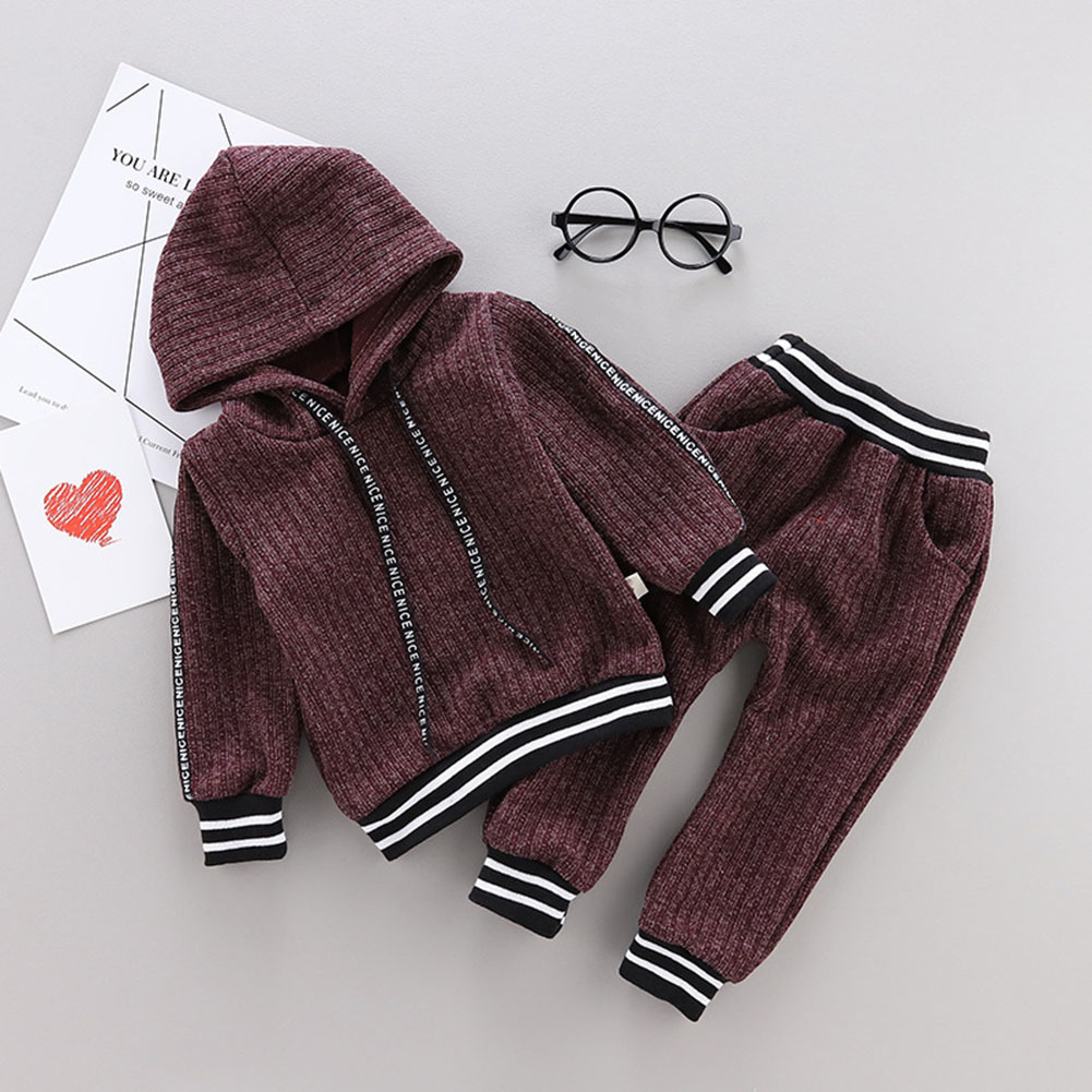 Baby Boys Spring Autumn Sweatsuit Long Sleeve Hoodie Tops Long Pants 2 Piece Outfits Child Costume Baby Boy Clothes Baby ClothesX1019