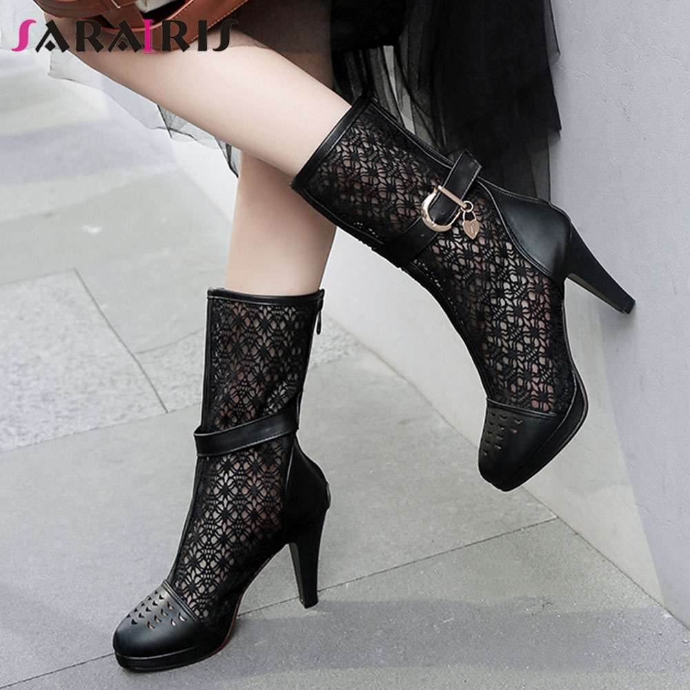 SARAIRIS Elegant Female Zipper Brand Boots Summer Boots Women Hollow Out Buckle Metal Solid Mid Calf Shoes Woman, White
SARAIRIS Elegant Female Zipper Brand Boots Summer Boots Women Hollow Out Buckle Metal Solid Mid Calf Shoes Woman, White