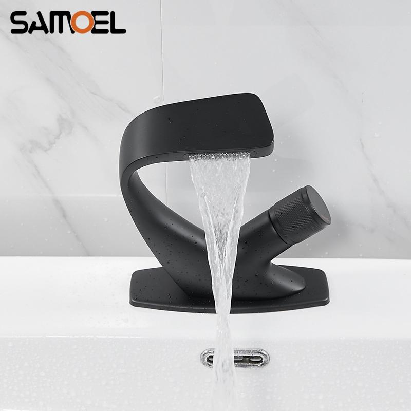 2020 New Design Matte Black Bathroom Sink Faucet Tap Deck Mount Single Holder Waterfall Basin Mixer B3372
2020 New Design Matte Black Bathroom Sink Faucet Tap Deck Mount Single Holder Waterfall Basin Mixer B3372