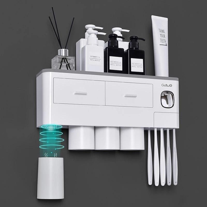 Toothbrush Holder Bathroom Accessories Set for bathroom Magnetic Adsorption Inverted Toothpaste Squeezer Dispenser Storage Rack
Toothbrush Holder Bathroom Accessories Set for bathroom Magnetic Adsorption Inverted Toothpaste Squeezer Dispenser Storage Rack