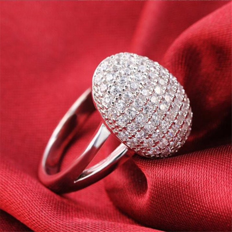 Choucong Brand Wedding Band Rings Luxury Jewelry 925 Sterling Silver Pave White Sapphire CZ Diamond Party Promise Women Engagement Band Ring for Lover