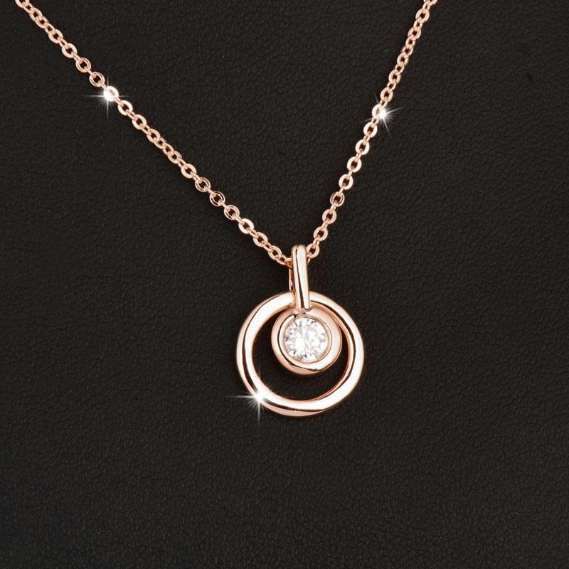 SINLEERY Classic Circle Round Pendant Necklace With Cubic Zirconia Rose Gold Color Short Chain For Women Jewelry Xl689 SSD
SINLEERY Classic Circle Round Pendant Necklace With Cubic Zirconia Rose Gold Color Short Chain For Women Jewelry Xl689 SSD