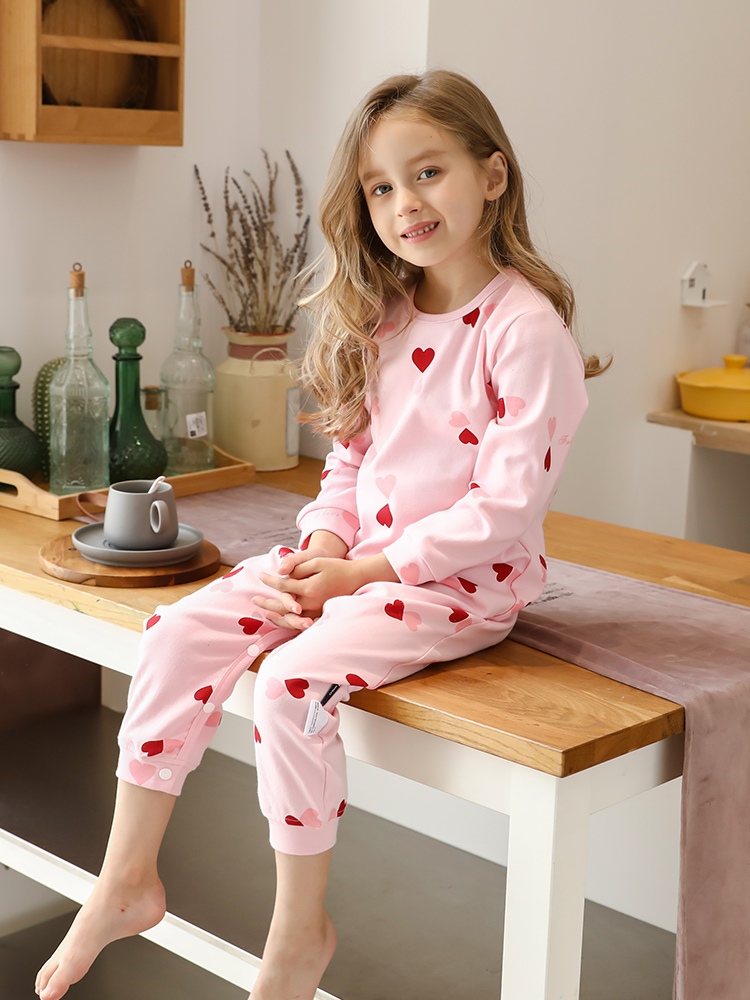 Lovely One Piece Jumpsuit Pajamas For Girls Soft Cotton Warm Long Sleeve Sleepwear Autumn Winter Kids Night Wear Home Clothes 201104