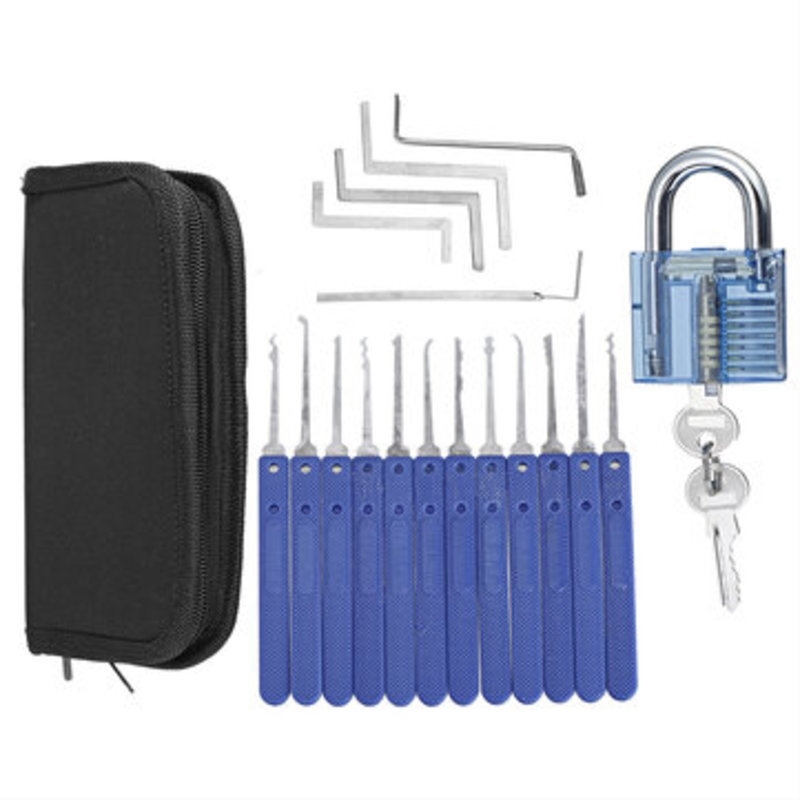 15Pcs Stainless Steel Lock Picks Locksmith Tool Transparent Padlock Practice Lock
15Pcs Stainless Steel Lock Picks Locksmith Tool Transparent Padlock Practice Lock