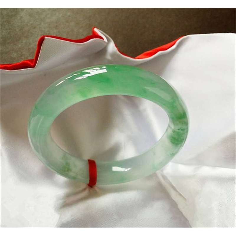 Send Certificate Pure Myanmar Jade A-Class - Ice Light Green Bracelet Elegant Princess Bracelet Best Gift LJ201020