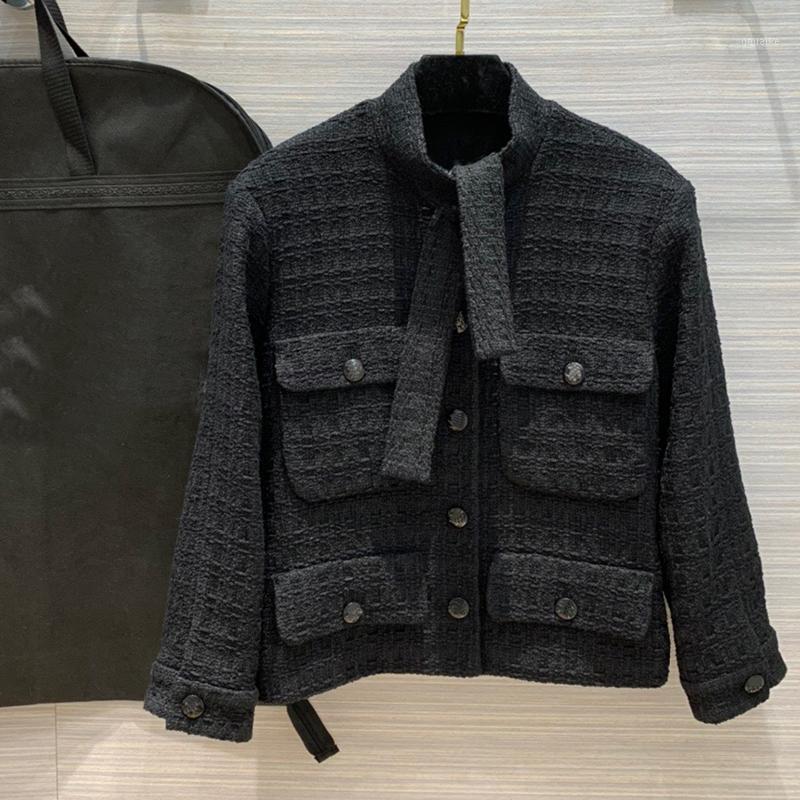 Grand Designer Luxury Tweed Jacket for Women High Quality Lace up Turtleneck Long Sleeve Single Breasted Fashion Coat 20211, Black
Grand Designer Luxury Tweed Jacket for Women High Quality Lace up Turtleneck Long Sleeve Single Breasted Fashion Coat 20211, Black