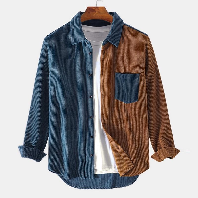 2020 Men Corduroy Patchwork Shirts 2020 Hip Hop Loose Long Sleeve Shirt Japanese Streetwear Khaki Harajuku Shirt Oversized, Yellow green
2020 Men Corduroy Patchwork Shirts 2020 Hip Hop Loose Long Sleeve Shirt Japanese Streetwear Khaki Harajuku Shirt Oversized, Yellow green