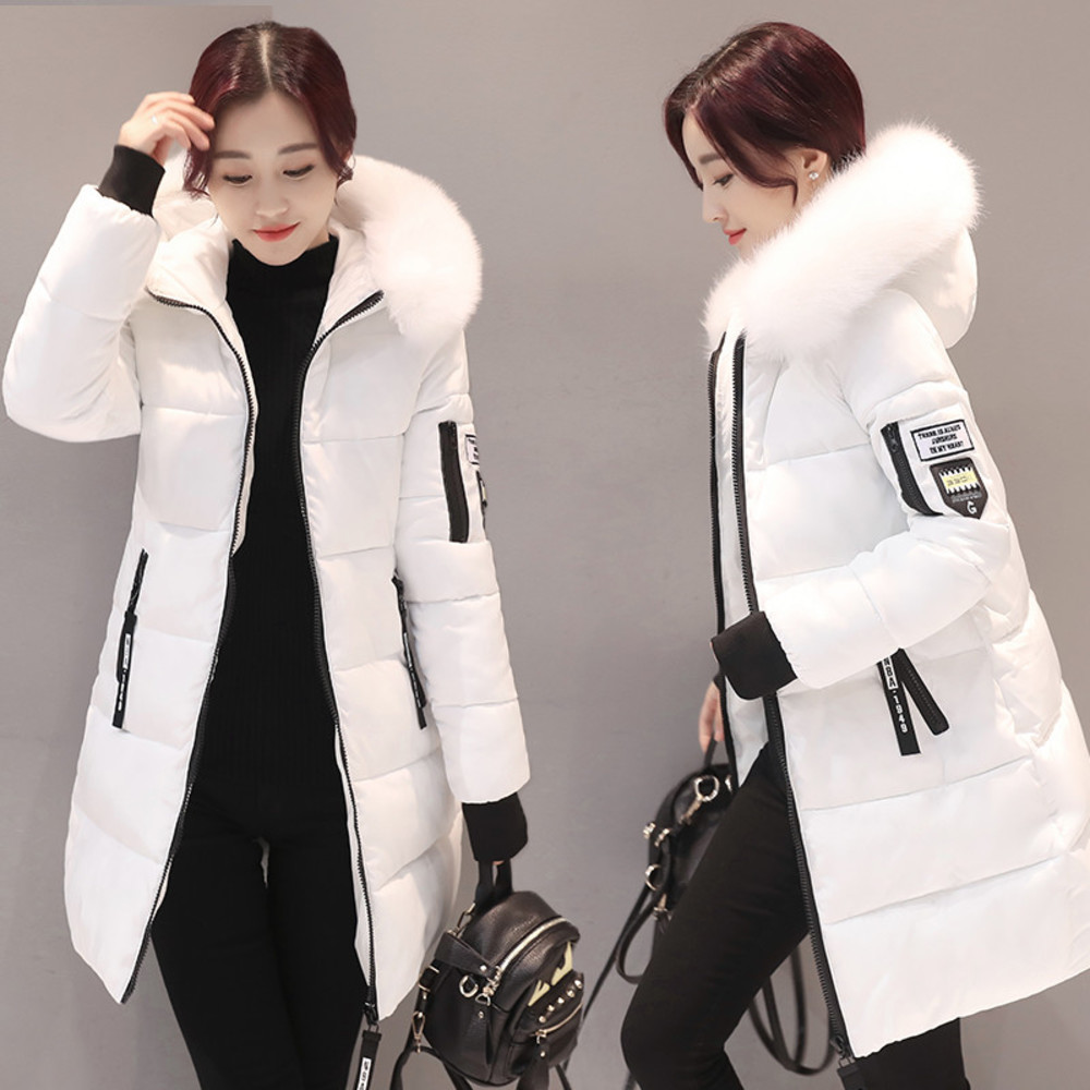 2020 Winter Women Parka Big Fur Collar Hooded Thick Warm Down Cotton Jacket Parkas Long Female Coat CasualOutwear, Black
2020 Winter Women Parka Big Fur Collar Hooded Thick Warm Down Cotton Jacket Parkas Long Female Coat CasualOutwear, Black