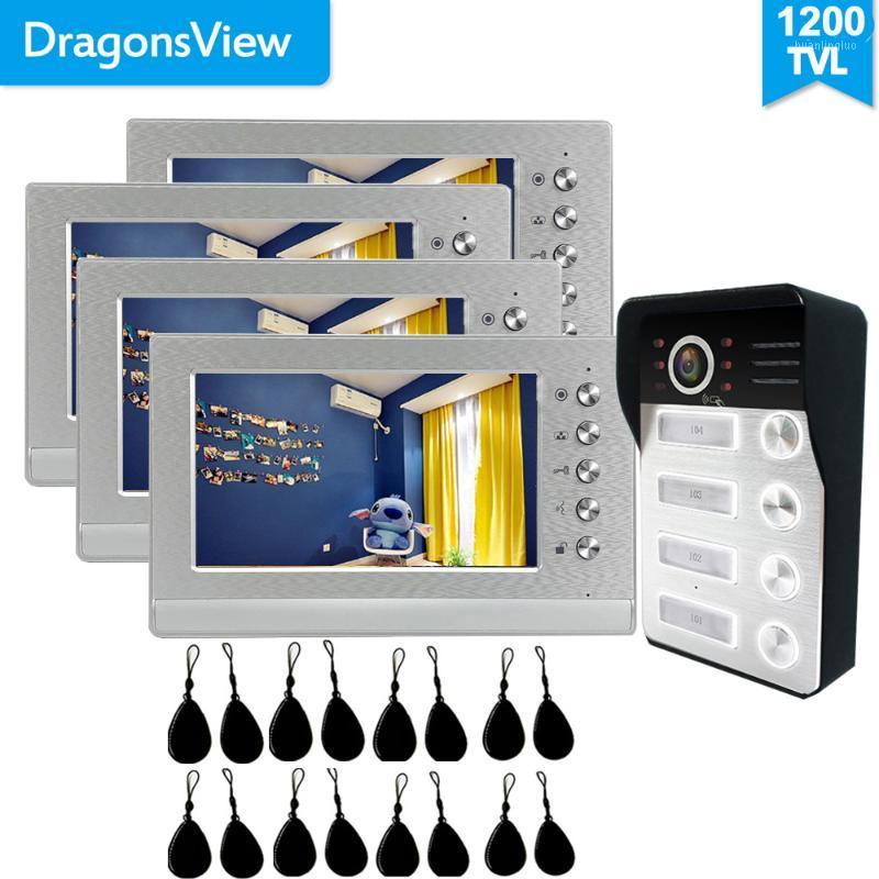 Dragonsview 2/3/4 Units Apartment Wide Angle 130 Video Door Phone Intercom System 7' Monitor with RFID keyfob 1200TVL Doorbell1
Dragonsview 2/3/4 Units Apartment Wide Angle 130 Video Door Phone Intercom System 7' Monitor with RFID keyfob 1200TVL Doorbell1
