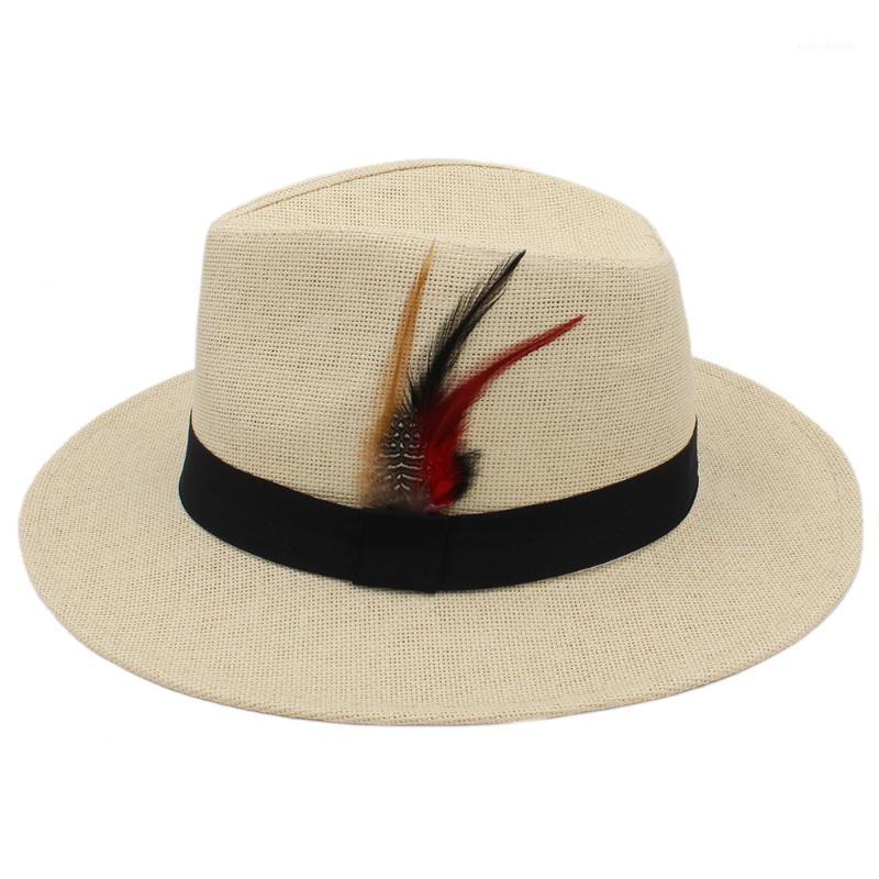 Women Men Straw Sun Hat With Wide Brim Panama Hat Lady Beach Sunbonnet With Fashion Feather Size 56-58CM A0235-XSJ1
Women Men Straw Sun Hat With Wide Brim Panama Hat Lady Beach Sunbonnet With Fashion Feather Size 56-58CM A0235-XSJ1
