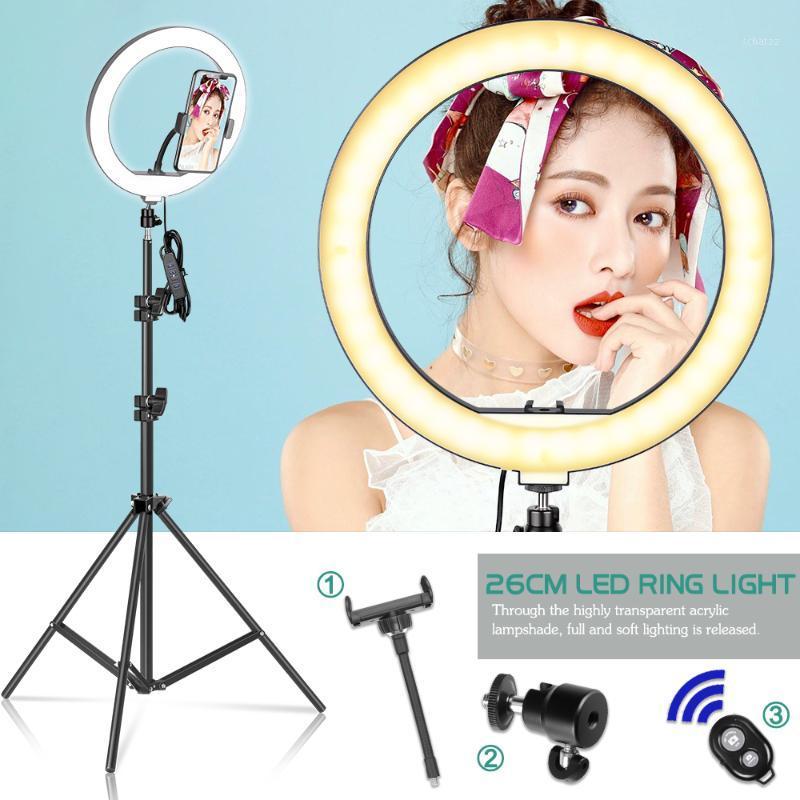 10" Selfie Ring Light with Tripod Stand & Cell Phone Holder, Dimmable Desktop LED Circle Light for Live Streaming/Makeup/YouTube1
10" Selfie Ring Light with Tripod Stand & Cell Phone Holder, Dimmable Desktop LED Circle Light for Live Streaming/Makeup/YouTube1