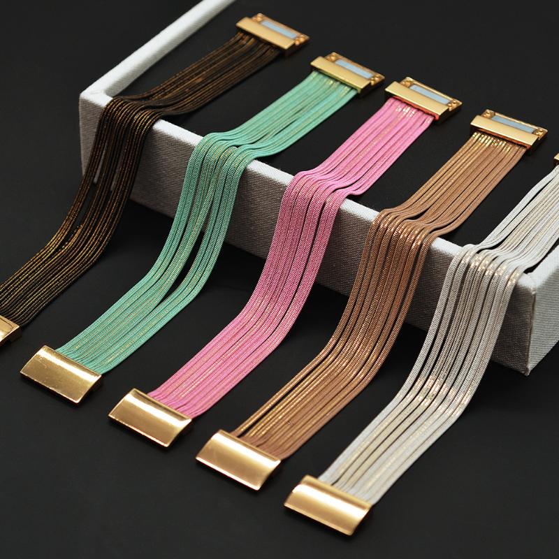 Five color metal chain women's magnetic clasp Bracelet Fashion Gold Plated multilayer women's wide Bracelet Charm Jewelry Gift
Five color metal chain women's magnetic clasp Bracelet Fashion Gold Plated multilayer women's wide Bracelet Charm Jewelry Gift