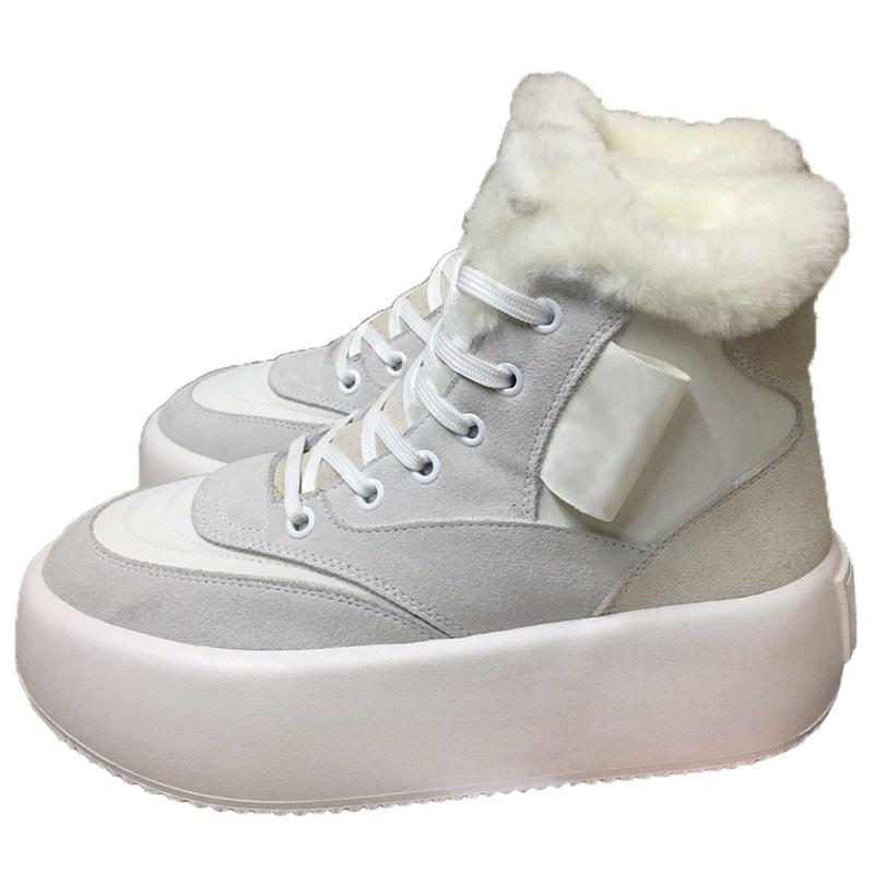 New Winter Casual Shoes Thick Soles Ladies Fashion Natural Real Leather Natural Fur Boots Warm Flat Bottom High Top Sneakers, As show
New Winter Casual Shoes Thick Soles Ladies Fashion Natural Real Leather Natural Fur Boots Warm Flat Bottom High Top Sneakers, As show
