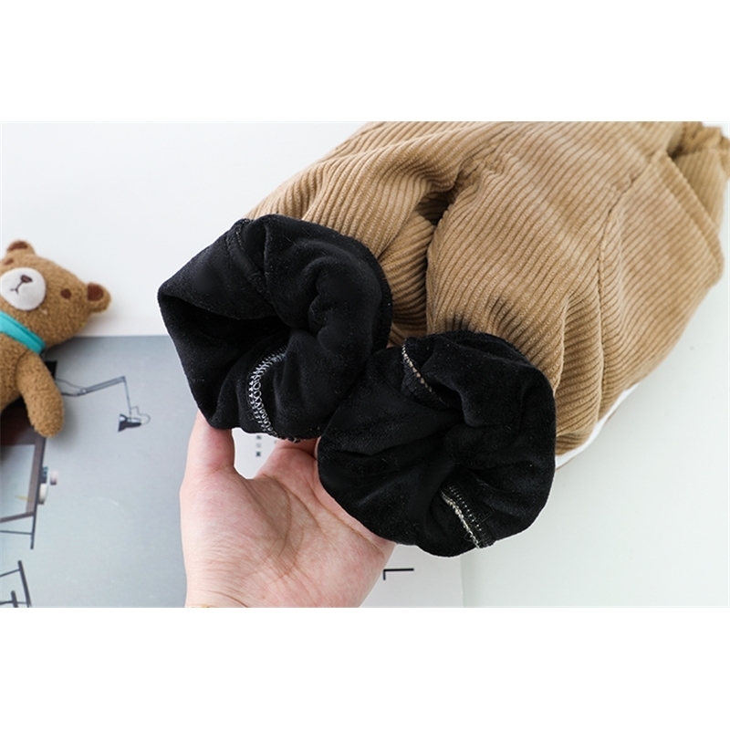 HYLKIDHUOSE 2020 Winter Toddler Infant Newborn Clothes Baby Girls Boys Clothing Sets Cartoon Bear Children Kids Plush Tops Pants LJ201202