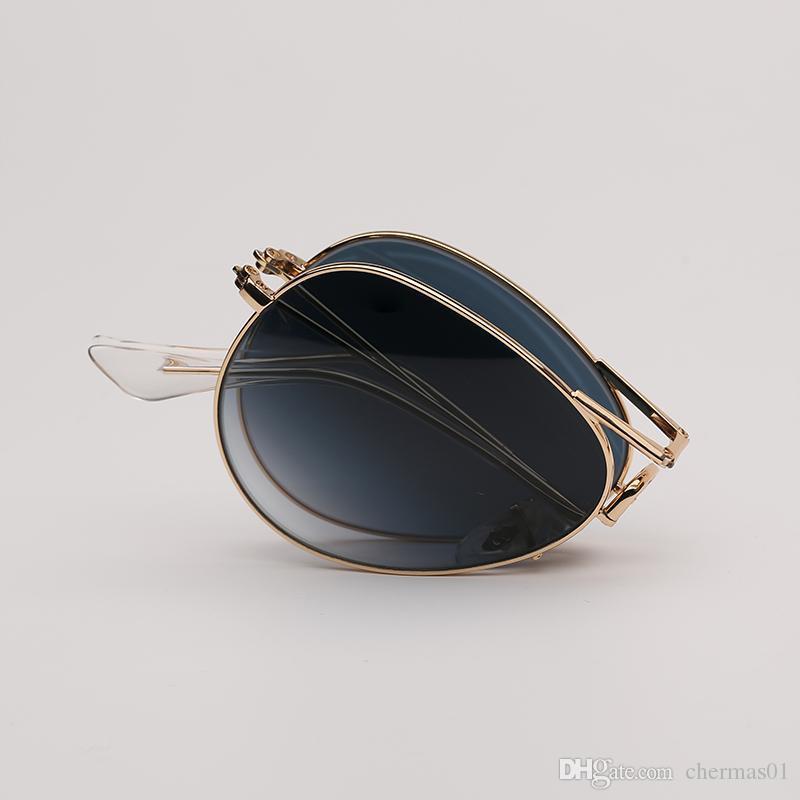 Wholesale-Folding Fashion Sunglasses Brand Designer Sunglasses Pilot Woman Eyeware Oculos De Sol with Mens Sun Glasses Leather Case
Wholesale-Folding Fashion Sunglasses Brand Designer Sunglasses Pilot Woman Eyeware Oculos De Sol with Mens Sun Glasses Leather Case