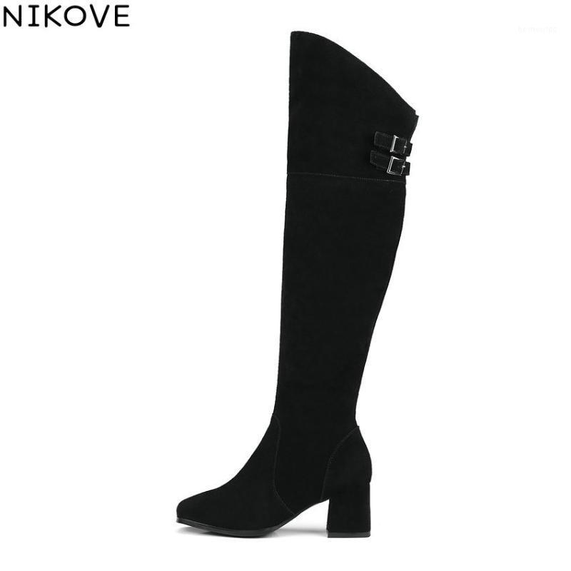 NIKOVE 2020 Women Boots Square Toe Short Plush Western Style High Heels Knee-high Boots Spring Autumn Ladies Size 34-391, Black
NIKOVE 2020 Women Boots Square Toe Short Plush Western Style High Heels Knee-high Boots Spring Autumn Ladies Size 34-391, Black