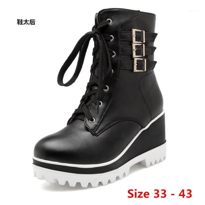 Flat Platform Ankle Boots Women Winter Autumn High Heel Thick Short Boots Woman Motorcycle shoes Small Big Size 33 - 431, Brown
Flat Platform Ankle Boots Women Winter Autumn High Heel Thick Short Boots Woman Motorcycle shoes Small Big Size 33 - 431, Brown