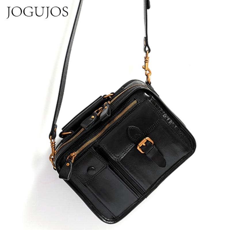 JOGUJOS Vintage Square Women Cow Leather Handbag Shoulder Messenger Bags Classic Satchels Girl Korean style Tote, Black
JOGUJOS Vintage Square Women Cow Leather Handbag Shoulder Messenger Bags Classic Satchels Girl Korean style Tote, Black