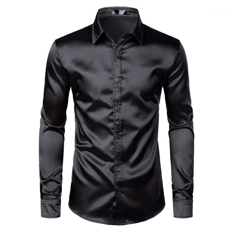 Men's Black Satin Luxury Dress Shirts 2020 Silk Smooth Men Tuxedo Shirt Slim Fit Wedding Party Prom Casual Shirt Chemise Homme1, Sliver
Men's Black Satin Luxury Dress Shirts 2020 Silk Smooth Men Tuxedo Shirt Slim Fit Wedding Party Prom Casual Shirt Chemise Homme1, Sliver