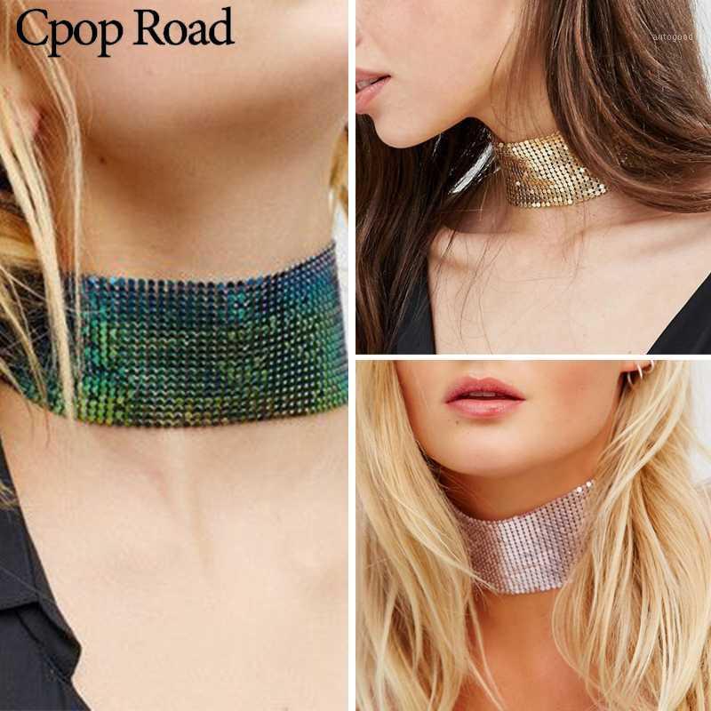 Chokers Cpop Trendy Personality Sexy Sequins Choker Glitter Metal Slice Punk Statement Necklace Fashion Jewelry Accessories Party Gifts1
Chokers Cpop Trendy Personality Sexy Sequins Choker Glitter Metal Slice Punk Statement Necklace Fashion Jewelry Accessories Party Gifts1
