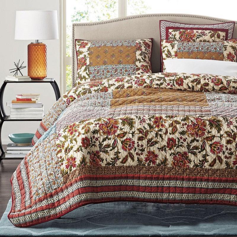 Vintage Handmade Quilt Sets 3PCS Patchwork Cotton Bedspreads With 2*Pillowcase Size Thick Coverlets CHAUSUB, Brown
Vintage Handmade Quilt Sets 3PCS Patchwork Cotton Bedspreads With 2*Pillowcase Size Thick Coverlets CHAUSUB, Brown