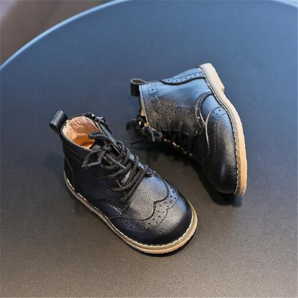 Childrens Martin boots spring autumn side zipper kids boys girls soft sole Casual shoes sneaker