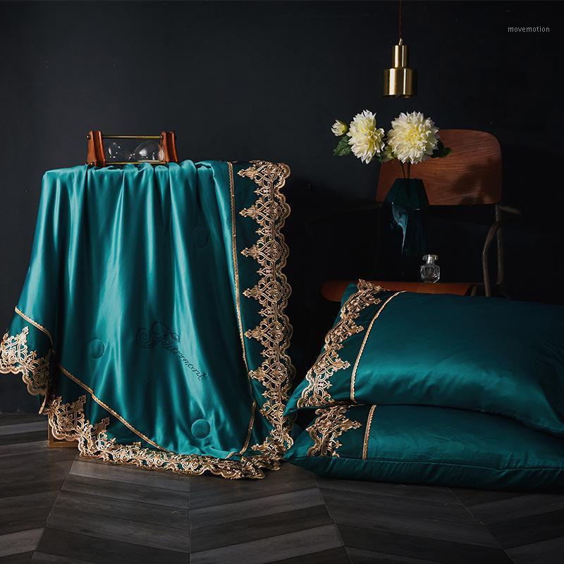 New Tencel Satin Bedspread/Summer Blanket Lace Quilt/150x200cm 200x230cm Bed Cover Air Conditioner Quilt With 2pcs pillowcase1
New Tencel Satin Bedspread/Summer Blanket Lace Quilt/150x200cm 200x230cm Bed Cover Air Conditioner Quilt With 2pcs pillowcase1