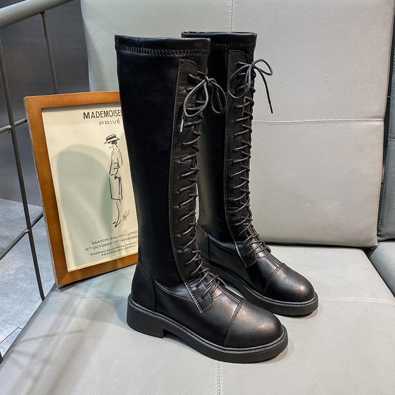 Mid Women Calf Boots 2020 Autumn Female Combat Boots Gothic Shoes Stretch Leather Winter Women Black Warm Plush Sock 
Mid Women Calf Boots 2020 Autumn Female Combat Boots Gothic Shoes Stretch Leather Winter Women Black Warm Plush Sock